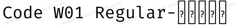 Code W01 Regular字体转换